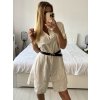 Šaty košilové bavlněné 3/4 dlouhý rukáv dámské (S/M/L ONE SIZE) ITALSKÁ MÓDA IM424PAULA/DUR
