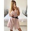 Šaty košilové bavlněné 3/4 dlouhý rukáv dámské (S/M/L ONE SIZE) ITALSKÁ MÓDA IM424PAULA/DUR