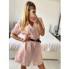 Šaty košilové bavlněné 3/4 dlouhý rukáv dámské (S/M/L ONE SIZE) ITALSKÁ MÓDA IM424PAULA/DUR
