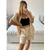 Souprava letní tunika a kraťasy dámská (S/M/L ONE SIZE) ITALSKÁ MÓDA IMWAH24600/DU (Velikost M/L, Barva béžová)