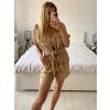 Souprava letní tunika a kraťasy dámská (S/M/L ONE SIZE) ITALSKÁ MÓDA IMWAH24600/DU (Velikost M/L, Barva béžová)