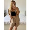Souprava letní tunika a kraťasy dámská (S/M/L ONE SIZE) ITALSKÁ MÓDA IMWAH24600/DU (Velikost M/L, Barva béžová)