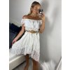 šaty boho krajkové madeira bavlněné carmen rukáv dámské (S/M ONE SIZE) ITALSKÁ MÓDA IMHMS24300/DU