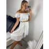 šaty boho krajkové madeira bavlněné carmen rukáv dámské (S/M ONE SIZE) ITALSKÁ MÓDA IMHMS24300/DU