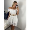 šaty boho krajkové madeira bavlněné carmen rukáv dámské (S/M ONE SIZE) ITALSKÁ MÓDA IMHMS24300/DU