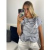 Tunika krátký rukáv dámská nadrozměr (42/44/46 ONE SIZE) ITALSKá MODA IMSM24054/DUR (Velikost 44/46, Barva bílá)
