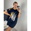 Šaty klasik bavlněné krátký rukáv dámské (S/M/L ONE SIZE) ITALSKÁ MÓDA IM324041/DU (Velikost M/L, Barva Černá)