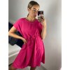 Šaty krátký rukáv dámské nadrozměr (L/XL ONE SIZE) ITALSKÁ MÓDA IMC24181/DU