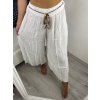 Kalhoty harémky letní dlouhé dámské (S/M/L ONE SIZE) ITALSKÁ MÓDA IM324122/DU (Velikost M/L, Barva bílá)