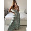 Šaty letní na ramínka dámské (S/M ONE SIZE) INDICKÁ MÓDA IMPEM22G69-1/DU (Velikost S/M/L, Barva světle zelená)