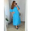 Šaty dlouhé mušelínové letní carmen dlouhý rukáv dámské nadrozměr (54/56 ONE SIZE) ITALSKÁ MÓDA IMWEC24LADO/DR (Velikost 54/56, Barva červená)