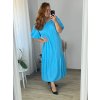 Šaty dlouhé mušelínové letní carmen dlouhý rukáv dámské nadrozměr (54/56 ONE SIZE) ITALSKÁ MÓDA IMWEC24LADO/DR (Velikost 54/56, Barva červená)
