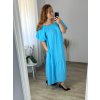 Šaty dlouhé mušelínové letní carmen dlouhý rukáv dámské nadrozměr (54/56 ONE SIZE) ITALSKÁ MÓDA IMWEC24LADO/DR (Velikost 54/56, Barva červená)