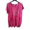 Šaty krátký rukáv dámské nadrozměrné (XL/2XL/3XL ONE SIZE) ITALSKÁ MÓDA IMN23001/DUR (Velikost 2XL/3XL, Barva bílá)