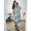 Šaty košilové oversize 3/4 rukáv dámské nadrozměr (L/XL/2XL ONE SIZE) ITALSKÁ MÓDA IM423MOZAIKA/DUR