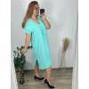 Šaty letní maxi oversize krátký rukáv dámské nadrozměr (XL/2XL/3XL ONE SIZE) ITALSKÁ MÓDA IMWGS232654/DUR (Velikost 2XL/3XL, Barva hnědá)