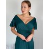 Šaty dlouhé společenské krátký rukáv dámské (S/M ONE SIZE) ITALSKÁ MÓDA IMPSH245441/DUR (Velikost S/M/L, Barva modrá královská)