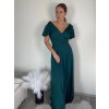 Šaty dlouhé společenské krátký rukáv dámské (S/M ONE SIZE) ITALSKÁ MÓDA IMPSH245441/DUR (Velikost S/M/L, Barva modrá královská)