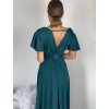 Šaty dlouhé společenské krátký rukáv dámské (S/M ONE SIZE) ITALSKÁ MÓDA IMPSH245441/DUR (Velikost S/M/L, Barva modrá královská)