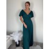Šaty dlouhé společenské krátký rukáv dámské (S/M ONE SIZE) ITALSKÁ MÓDA IMPSH245441/DUR (Velikost S/M/L, Barva modrá královská)