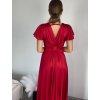 Šaty dlouhé společenské krátký rukáv dámské (S/M ONE SIZE) ITALSKÁ MÓDA IMPSH245441/DUR (Velikost S/M/L, Barva modrá královská)
