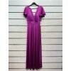 Šaty dlouhé společenské krátký rukáv dámské (S/M ONE SIZE) ITALSKÁ MÓDA IMPSH245441/DUR (Velikost S/M/L, Barva modrá královská)