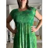 Šaty indické letní krátký rukáv dámské (M/L/XL ONE SIZE) ITALSKÁ MÓDA IMBM24B-10737-A/DR (Velikost M/L, Barva světle zelená)
