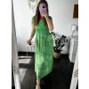 Šaty indické letní krátký rukáv dámské (M/L/XL ONE SIZE) ITALSKÁ MÓDA IMBM24B-10737-A/DR (Velikost M/L, Barva světle zelená)