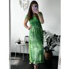 Šaty indické letní krátký rukáv dámské (M/L/XL ONE SIZE) ITALSKÁ MÓDA IMBM24B-10737-A/DR (Velikost M/L, Barva světle zelená)