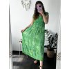 Šaty indické letní krátký rukáv dámské (M/L/XL ONE SIZE) ITALSKÁ MÓDA IMBM24B-10737-A/DR (Velikost M/L, Barva světle zelená)