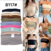 Croptop bez rukávu dámský (S/M ONE SIZE) ITALSKÁ MÓDA IMPMD248117/DUR (Velikost S/M/L, Barva bílá)
