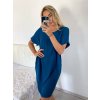 Šaty volnočasové oversize krátký rukáv dámské letní nadrozměr (44/48) ONE SIZE) ITALSKá MODA IM723POLY/DU (Velikost 44/46, Barva Černá)
