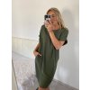 Šaty volnočasové oversize krátký rukáv dámské letní nadrozměr (44/48) ONE SIZE) ITALSKá MODA IM723POLY/DU (Velikost 44/46, Barva Černá)