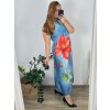 Šaty letní dlouhé riflové na ramínka dámské (M/L/XL ONE SIZE) ITALSKÁ MÓDA IMWGS24534/DUR (Velikost L/XL, Barva modrá)