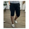 Kraťasy šortky strečové dámské nadrozměr (54/56 ONE SIZE) ITALSKÁ MÓDA IM424BORA/DUR (Velikost 54/56, Barva Černá)