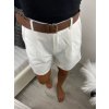 Kraťasy šortky s páskem dámské (S/M ONE SIZE) ITALSKÁ MÓDA IM724045/DUR (Velikost S/M/L, Barva bílá)