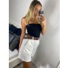 Kraťasy šortky s páskem dámské (S/M ONE SIZE) ITALSKÁ MÓDA IM724045/DUR (Velikost S/M/L, Barva bílá)