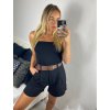 Kraťasy šortky s páskem dámské (S/M ONE SIZE) ITALSKÁ MÓDA IM724045/DUR