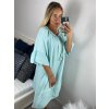 Šaty letní mušelínové carmen dámské (52/54/56 ONE SIZE) ITALSKÁ MÓDA IM424365/DU (Velikost 54/56, Barva bílá)