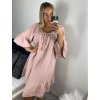 Šaty letní mušelínové carmen dámské (52/54/56 ONE SIZE) ITALSKÁ MÓDA IM424365/DU (Velikost 54/56, Barva bílá)