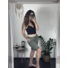 Kraťasy strečové dámské (S/M/L ONE SIZE) ITALSKÁ MÓDA IMWA24412/DU (Velikost M/L, Barva šedá světlá)