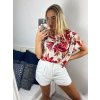 Tunika icecool krátký rukávu dámská (S/M ONE SIZE) ITALSKÁ MÓDA IMM24M5528A/DUR (Velikost S/M/L, Barva červená)