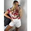 Tunika icecool krátký rukávu dámská (S/M ONE SIZE) ITALSKÁ MÓDA IMM24M5528A/DUR (Velikost S/M/L, Barva červená)