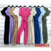 Overal dlouhý krátký rukáv mušelín dámské (S/M/L ONE SIZE) ITALSKÁ MÓDA IMWCN24004/DR