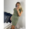 Šaty letní krátký rukáv dámské (S/M ONE SIZE) ITALSKÁ MÓDA  IMM23M6429B/DU (Velikost S/M/L, Barva Černá)