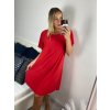 Šaty oversize letní krátký rukáv icecool dámské (S/M/L ONE SIZE) ITALSKÁ MÓDA IMM24M6742D/DUR (Velikost M/L, Barva Černá)