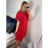 Šaty oversize letní krátký rukáv icecool dámské (S/M/L ONE SIZE) ITALSKÁ MÓDA IMM24M6742D/DUR (Velikost M/L, Barva Černá)