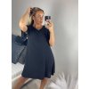 Šaty oversize letní krátký rukáv icecool dámské (S/M/L ONE SIZE) ITALSKÁ MÓDA IMM24M6742D/DUR (Velikost M/L, Barva Černá)