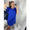 Šaty oversize letní krátký rukáv icecool dámské (S/M/L ONE SIZE) ITALSKÁ MÓDA IMM24M6742D/DUR (Velikost M/L, Barva Černá)