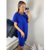 Šaty oversize letní krátký rukáv icecool dámské (S/M/L ONE SIZE) ITALSKÁ MÓDA IMM24M6742D/DUR (Velikost M/L, Barva Černá)